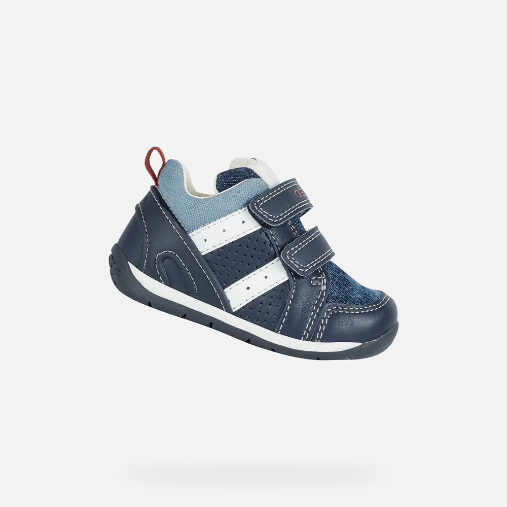 Tenis Geox Bebe Azul Marinho - Each Boy - IFBNZ6891